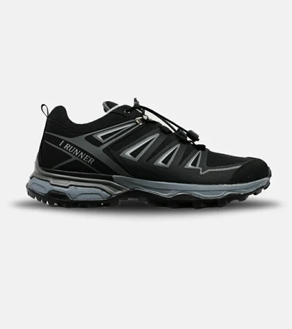 کفش کتانی بزرگ پا مشکی طوسی I-Runner