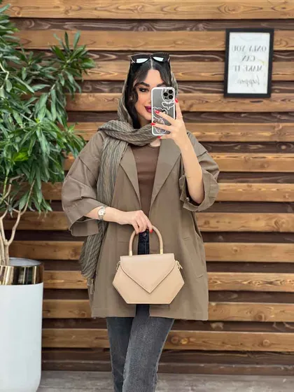 مانتو لینن پانچ پایین گت