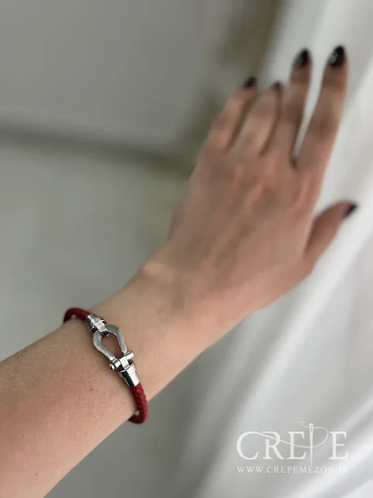 دستبند بافت چرم فرد