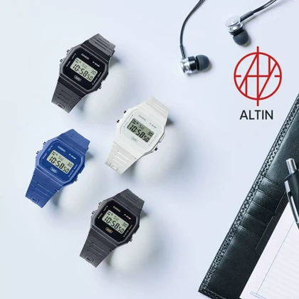 ساعت مچی دیجیتال کاسیو Casio مدل F91WB-8ADF اورجینال با تم مشکی و طلایی مینیمال