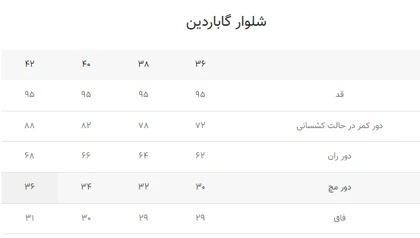 شلوار گاواردین