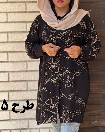 شومیز دکمه دار خامه دوزی 6988