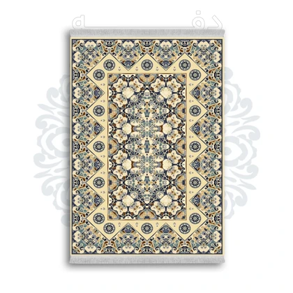 *جدید* فرشینه از جنس پارچه شانل مخمل ترک طرح فانتزی برند دفه کد 126