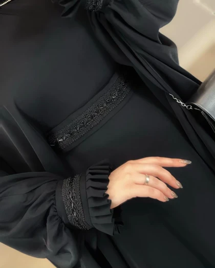 عبا الیزه آستین چین‌دار سلما