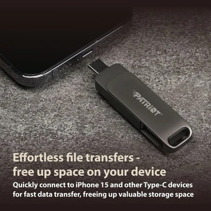 فلش مموری دو طرفه پاتریوت مدل Rage R550 ظرفیت 64 گیگابایت USB3.2