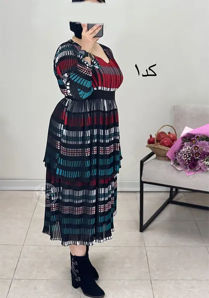 پیراهن حریر مزونی
