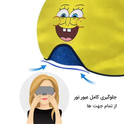 چشم بند بچگانه کاوا ماسک مدل باب اسفنجی کد8