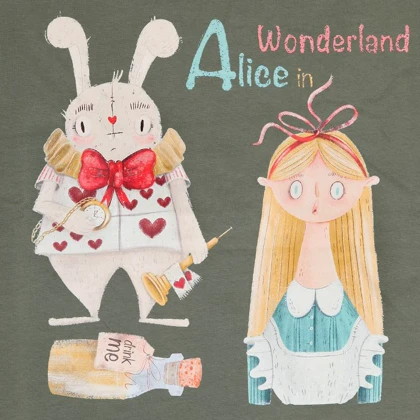 تیشرت زنانه دندی طرح Alice