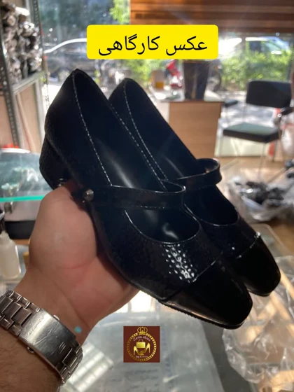 کفش کالج ورنی مجلسی زنانه خوکی