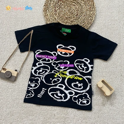 تیشرت تک پنبه اسپرت طرح تدی 5 الی 13 سال