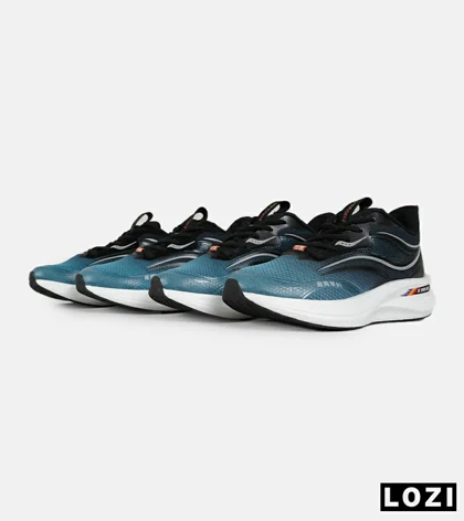 کفش کتانی مشکی آبی Saucony Ride Review v.2 مدل 7395