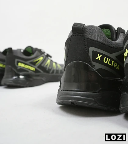 کفش کتانی بزرگ پا مشکی سبز Salomon X ULTRA