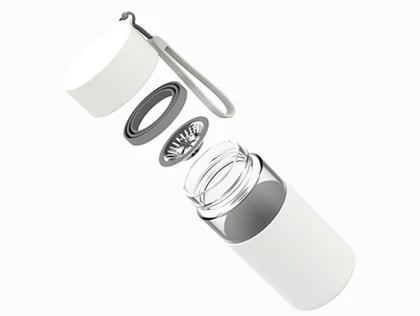 بطری شیشه ای قابل حمل شیائومی Xiaomi Youpin Funjia Home Portable Glass Bottle Capacity 350ml