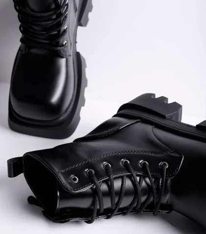 نیم بوت بنددار تک زیپ 4443 Pinki