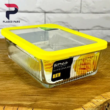 ظرف شیشه ای 1.1 شیاردار مستطیل لیمون