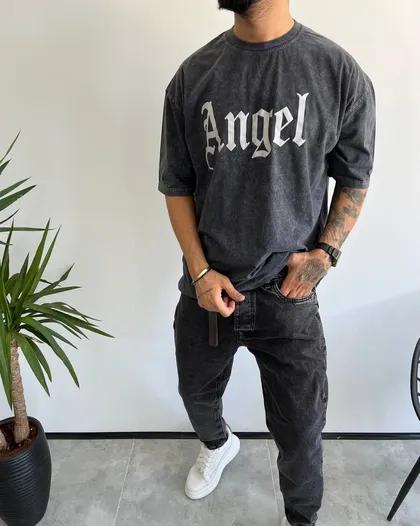 تیشرت سنگشور ANGEL ذغالی