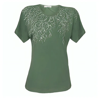 بلوز زنانه مجلسی ویسکوز نگین‌دار