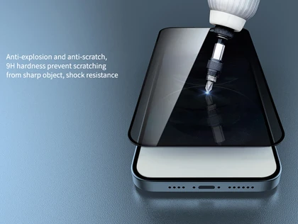 محافظ صفحه نمایش شیشه ای حریم شخصی نیلکین آیفون 14 پرو Nillkin iPhone 14 Pro privacy glass