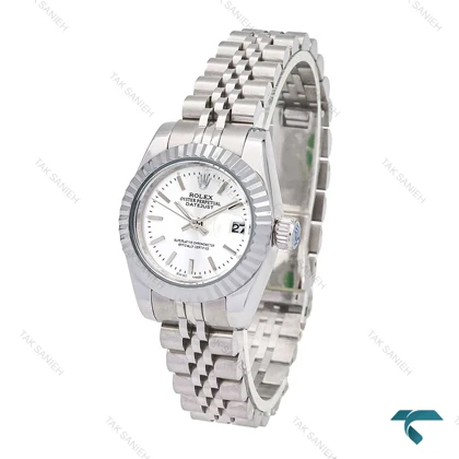 ساعت رولکس زنانه سیلور صفحه سفید خطی Rolex-5647-L