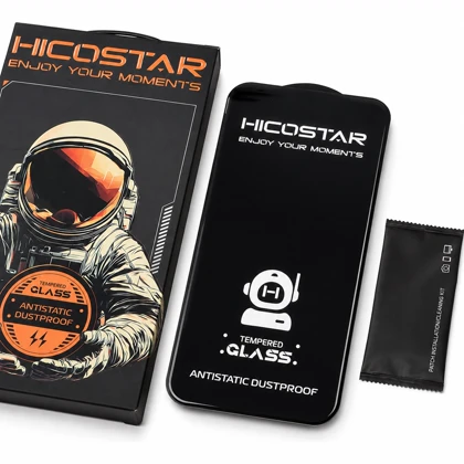 گلس آیفون 15 و آیفون 16 هایکواستار HICOSTAR آنتی استاتیک