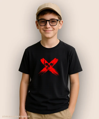 تیشرت بچگانه طرح اسکلت مرگ کد 930