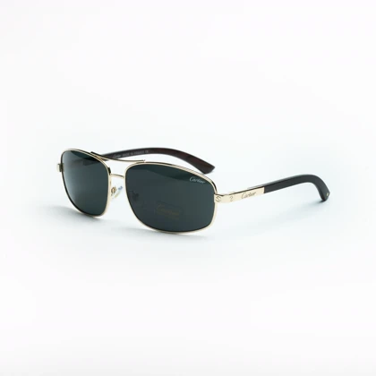 عینک آفتابی مردانه کارتیر Cartier مدل EA-2857 با عدسی شیشه‌ای آنتی‌رفلکس