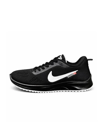 کفش کتانی بزرگ پا نایکی رانینگ زیره تزریق مشکی سفید Nike