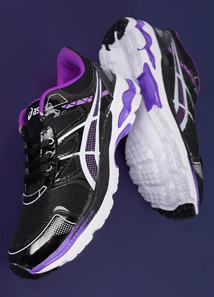 کفش ورزشی مردانه مشکی بنفش مدلRadman