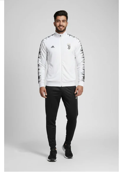 پکیج ست سویشرت شلوار یوونتوس مردانه مدل R77 + کفش ورزشی مردانه Nike مدل Tigo زیره سفید