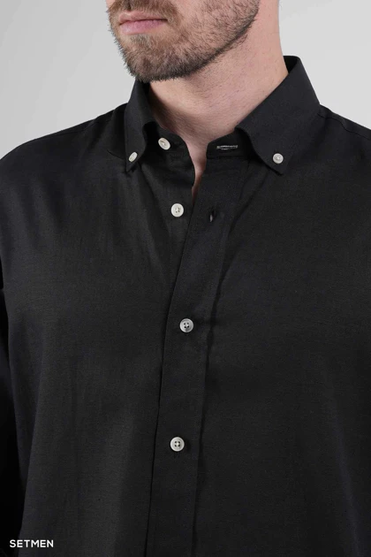 پیراهن مردانه آستین بلند لینن