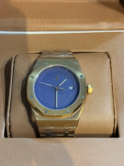 ساعت اودمار پیگهAP رزگلد صفحه سرمه ای