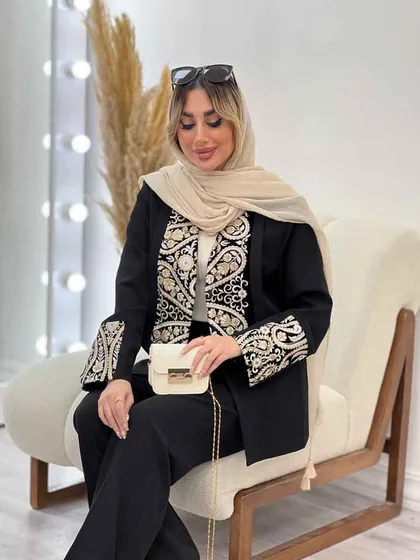 مانتو مازراتی یقه ترکیبی