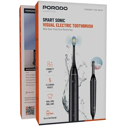 مسواک برقی هوشمند پورودو Porodo مدل PDLFSTETCBK با دوربین تصویری