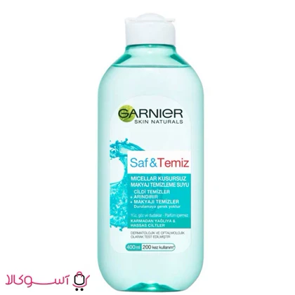 محلول میسلار واتر گارنیه مدل saf & temiz حجم 400 میل
