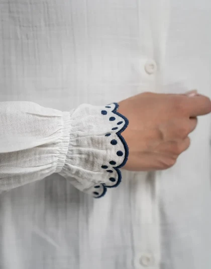 آستین و مچ گلدوزی