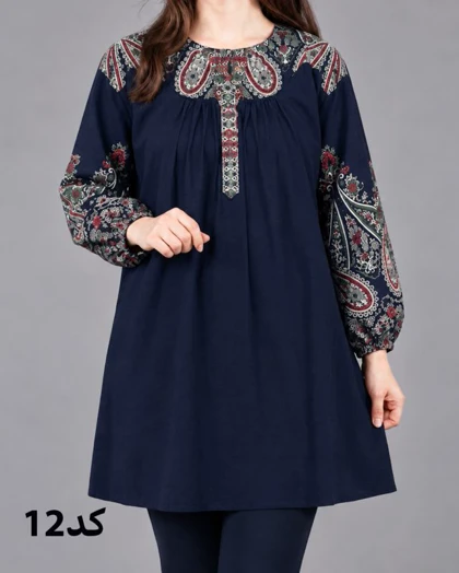 تونیک زنانه طرح اندونزی سایزبزرگ 7630