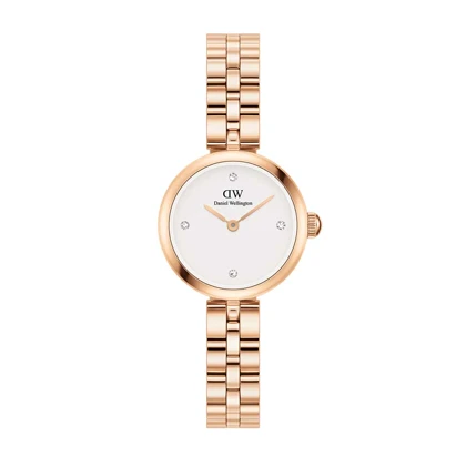 ساعت DW زنانه مدل ELAN رزگلد صفحه سفید DW-5498-L