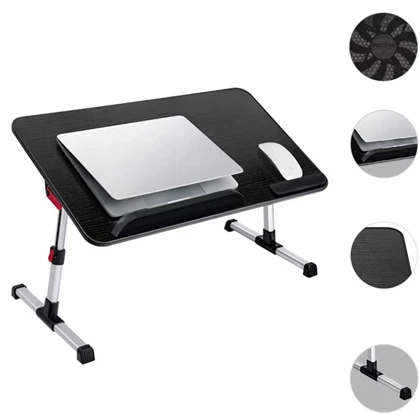 میز لپ‌تاپ 16 تا 17 اینچ با فن خنک کننده سایجی A8 تاشو و قابل حمل