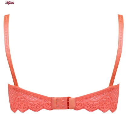 ست شورت و سوتین فنردار زنانه کارنا رز مدل گیپوری نارنجی کد 4672-3001