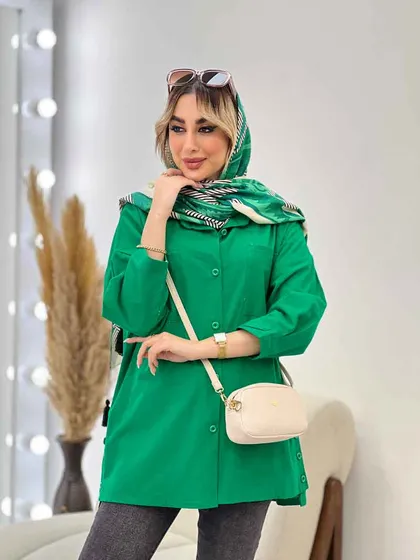 مانتو آستین پیله بغل سه دکمه