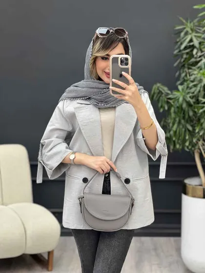 مانتو آستین سگک دو دکمه