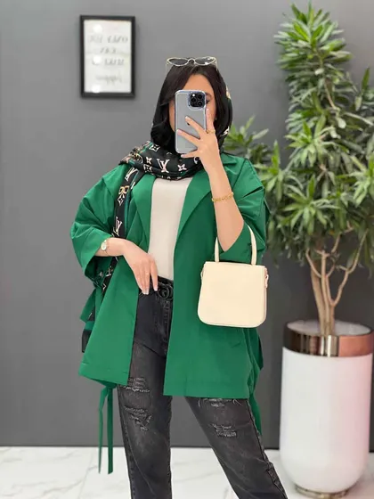 مانتو پانچ آستین حلقه