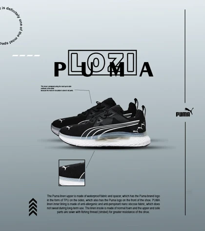 کتانی ورزشی مشکی سفید مردانه و زنانه PUMA