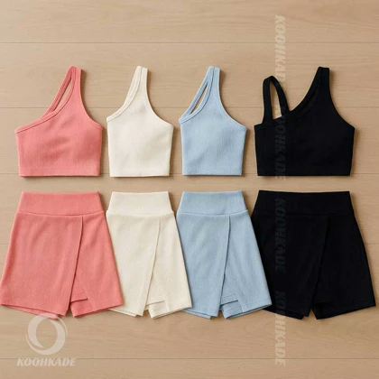 ست نیم‌تنه و دامن کوتاه مدل رومی