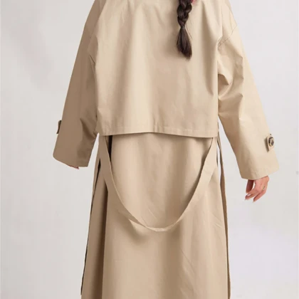 ترنچ کت کرم بژ Kay سه حالته