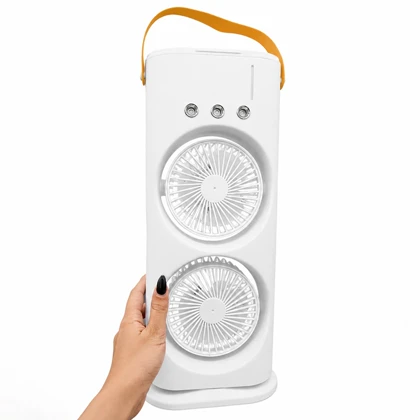 پنکه مه پاش شارژی دو قلو مدل Double-ended Spray Fan ریموت دار