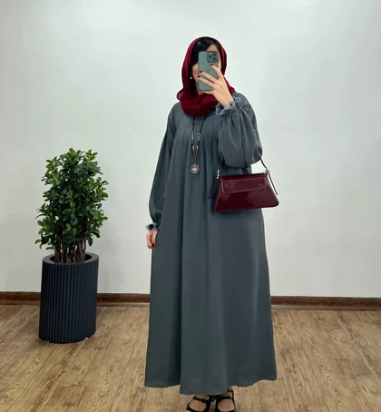 مانتو عبایی بلند رایلی کد 2475