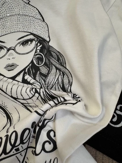 تیشرت کلاه نگینی