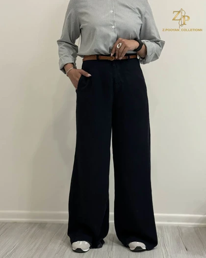 شلوار بگ زنانه سیلک کمر کش