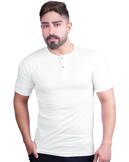 تیشرت مردانه نیم آستین دگمه دار